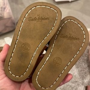 Brown leather saltwater sandals. Size 6. Hardly worn.